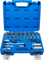 BGS 2222 Deep Hex Socket Set - 10mm (3/8") Drive, 8-19mm, 11 Pieces