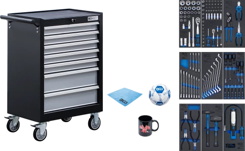 Servante D'Atelier BGS DIY 250 Outils – 7 Tiroirs + Porte Latérale – NEUF