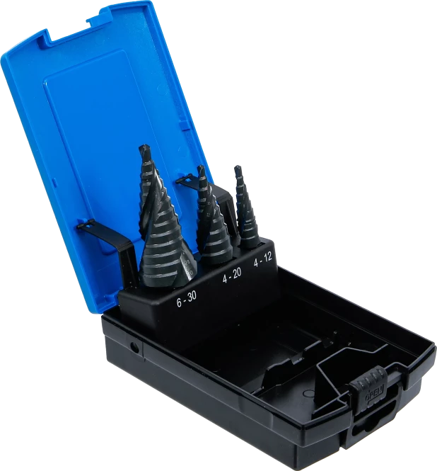 BGS 1624 Stappenboren, Trappenboren set | titanium genitreerd | 4 - 30 mm | 3-delig | Automotive Line