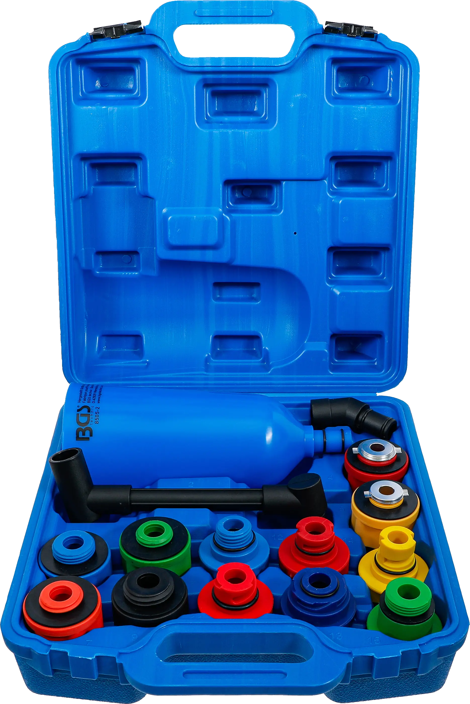 BGS technic | Oil Funnel Adaptor Set | Plastic Type | 15 pcs