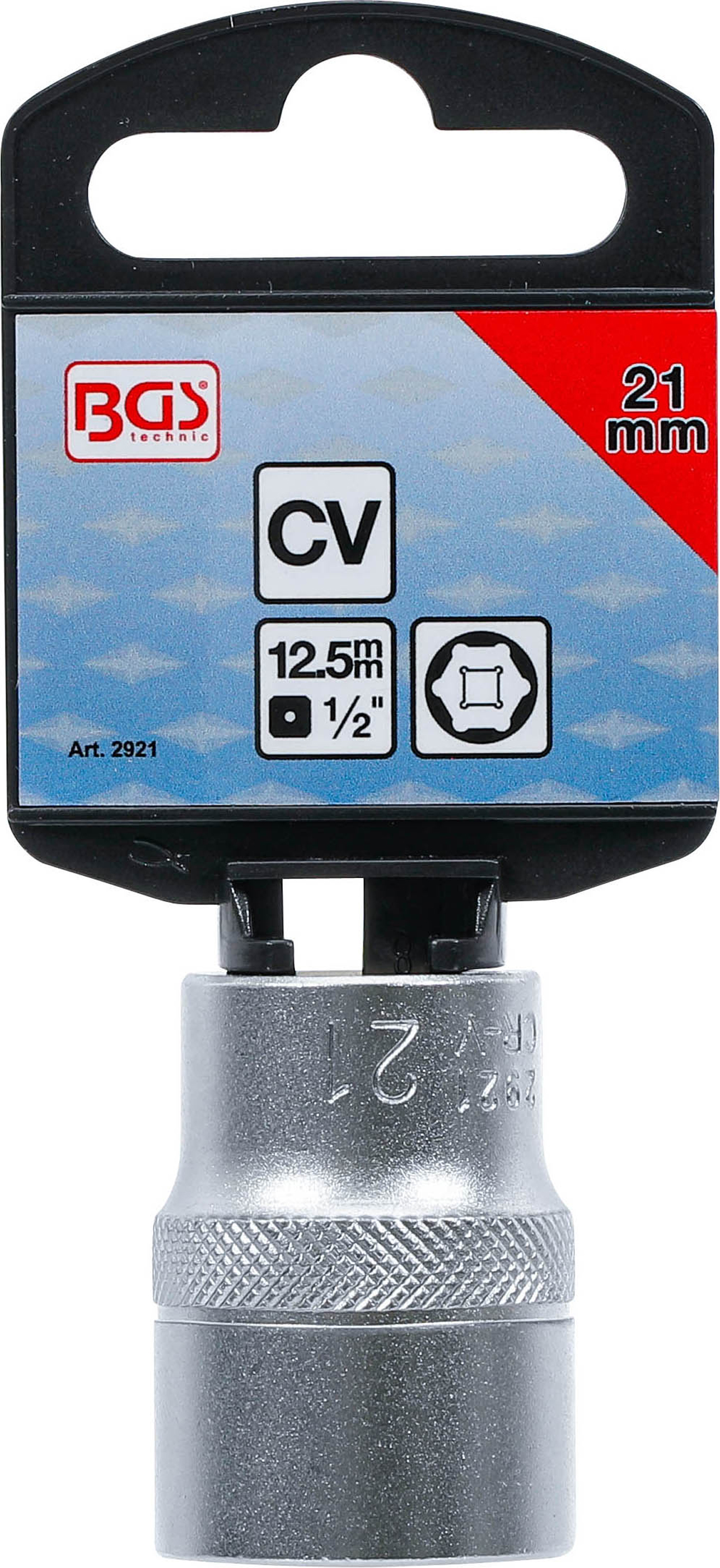 BGS 70988 Set Di Chiavi A Bussola Speciali Scanalate Attacco Da 10 Mm (3/8") 8-19 Mm 12 Pz