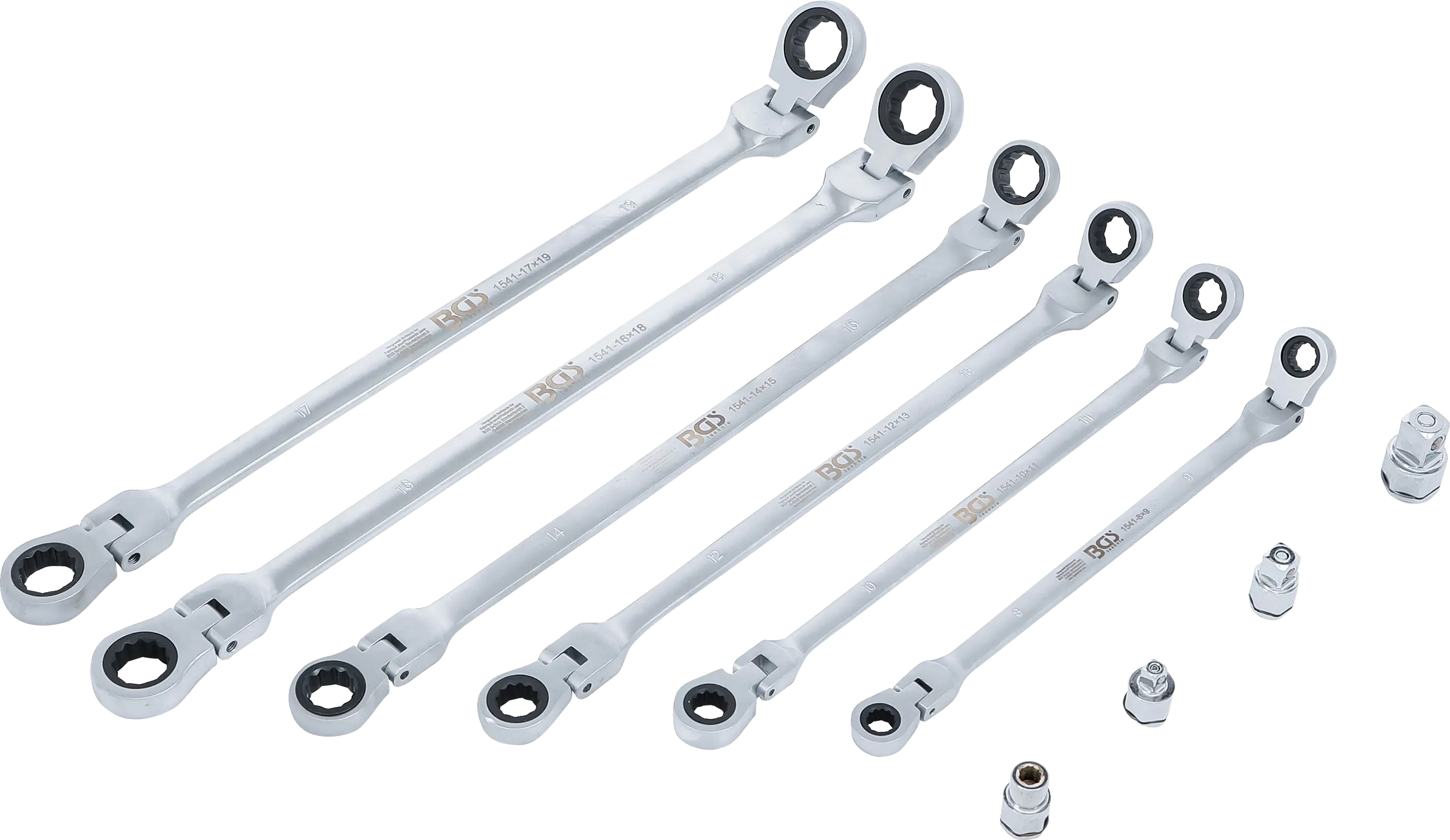 Sleutelset 19-delig 8-32 mm satijn verchroomd BGS 1219 Sleutelset 19-delig 8-32 mm satijn verchroomd BGS 1219