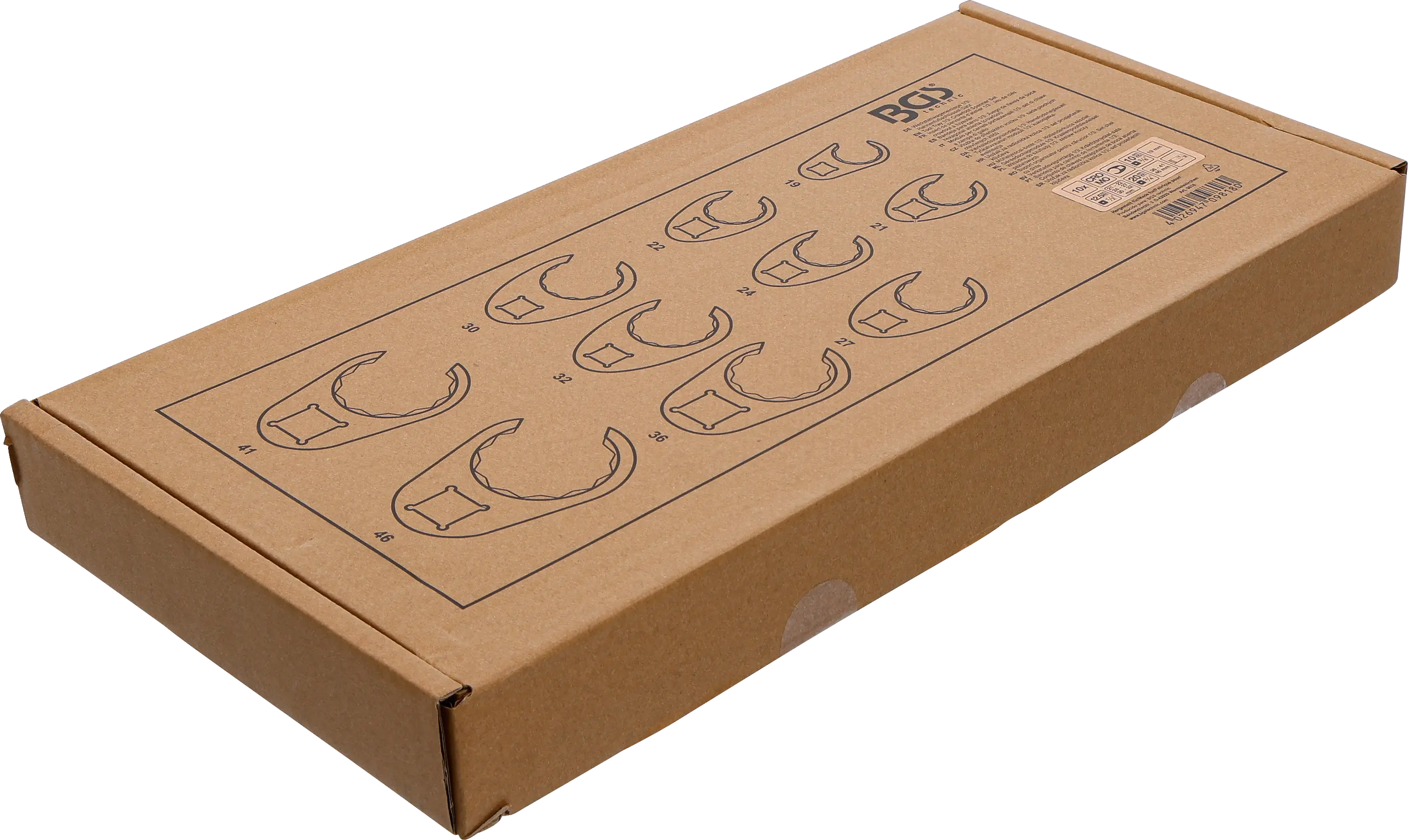 BGS technic | Tool Tray 1/3: Crowfoot Spanner Set | 10 mm (3/8