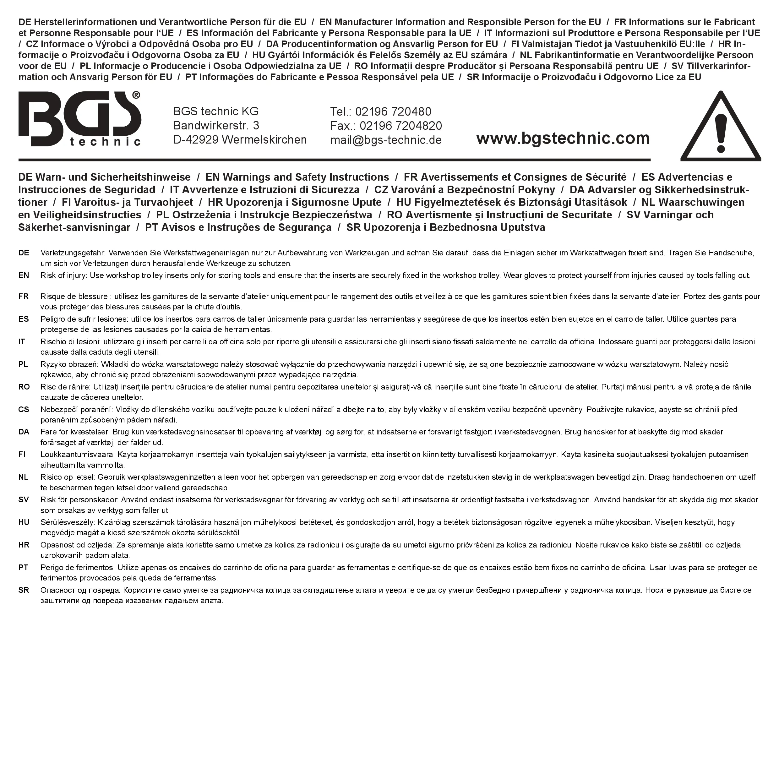 BGS 9017 | Werkstattwageneinlage 1/6: Einspritzdüsen-Demontage-Satz | für BMW Benzin