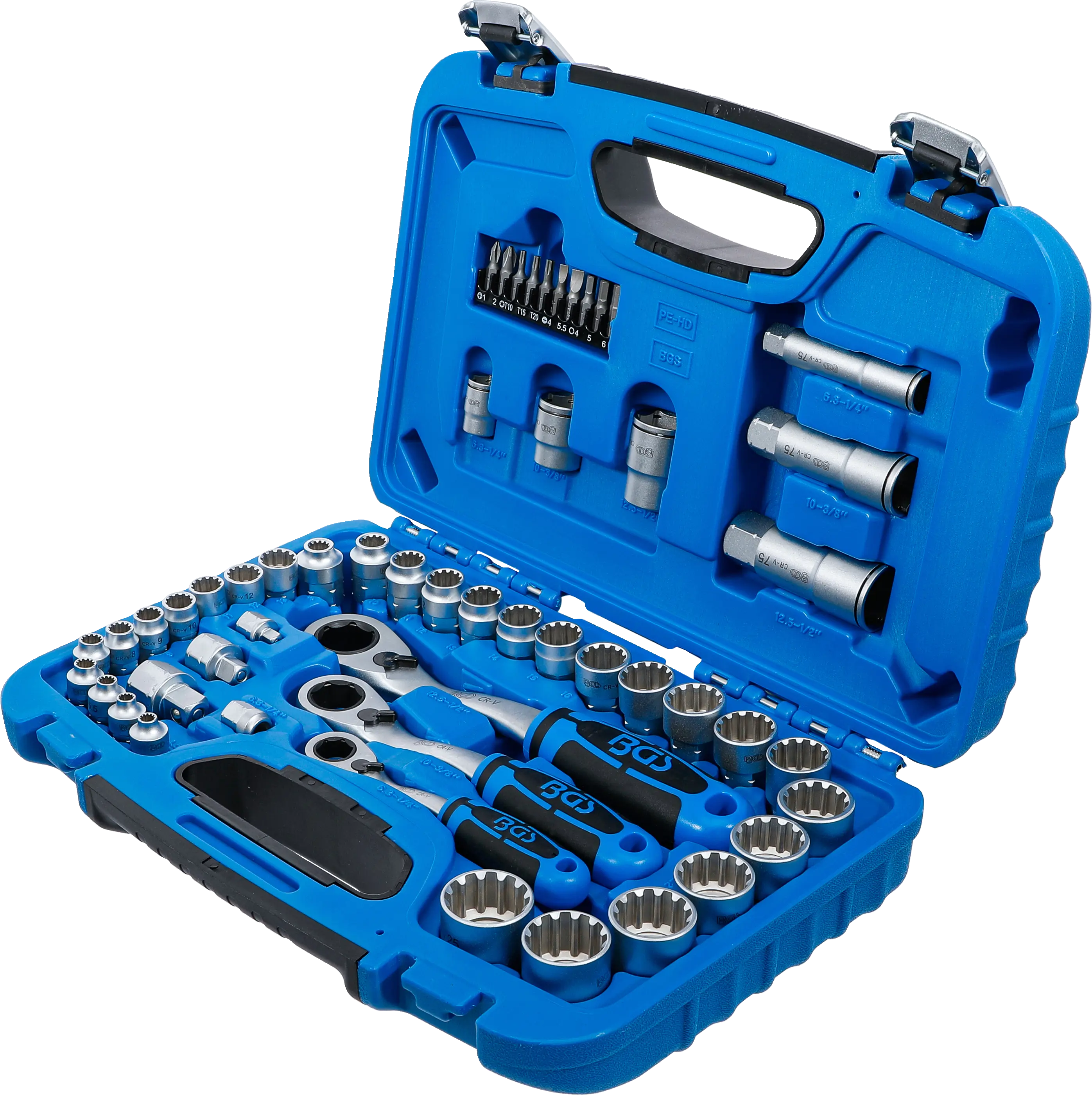 Coffret de douilles BGS 6,3 mm (1/4) - 53 pièces