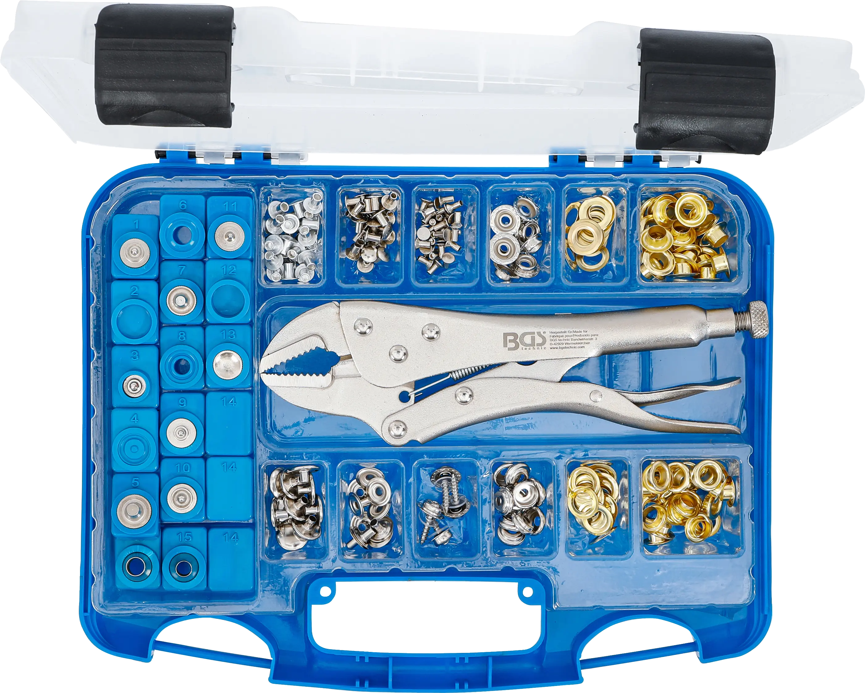 BGS technic | Eyelet and Snap Fastener Assortment | 275 pcs