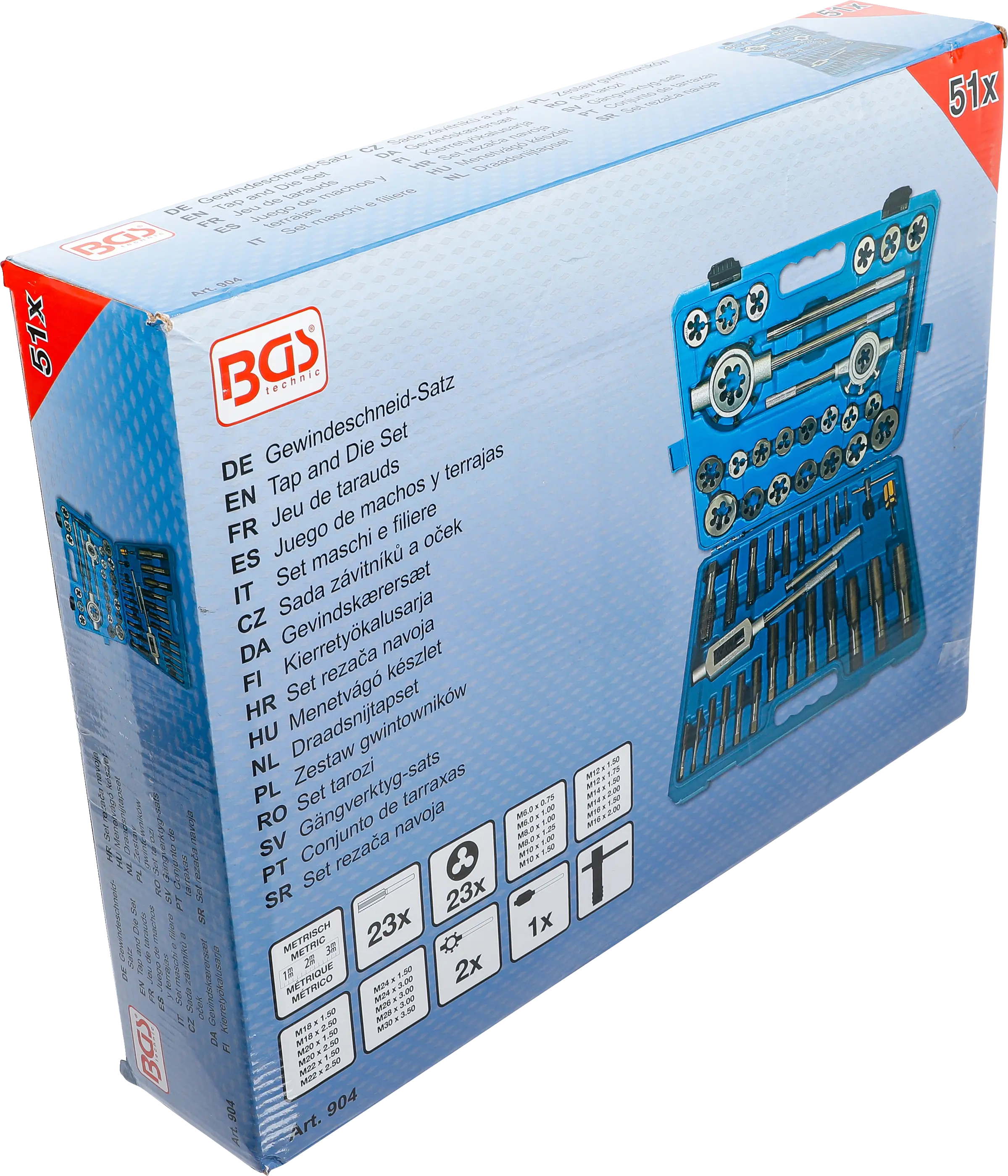 BGS technic | Tap and Die Set | M6 - M30 | 51 pcs. | purchase online