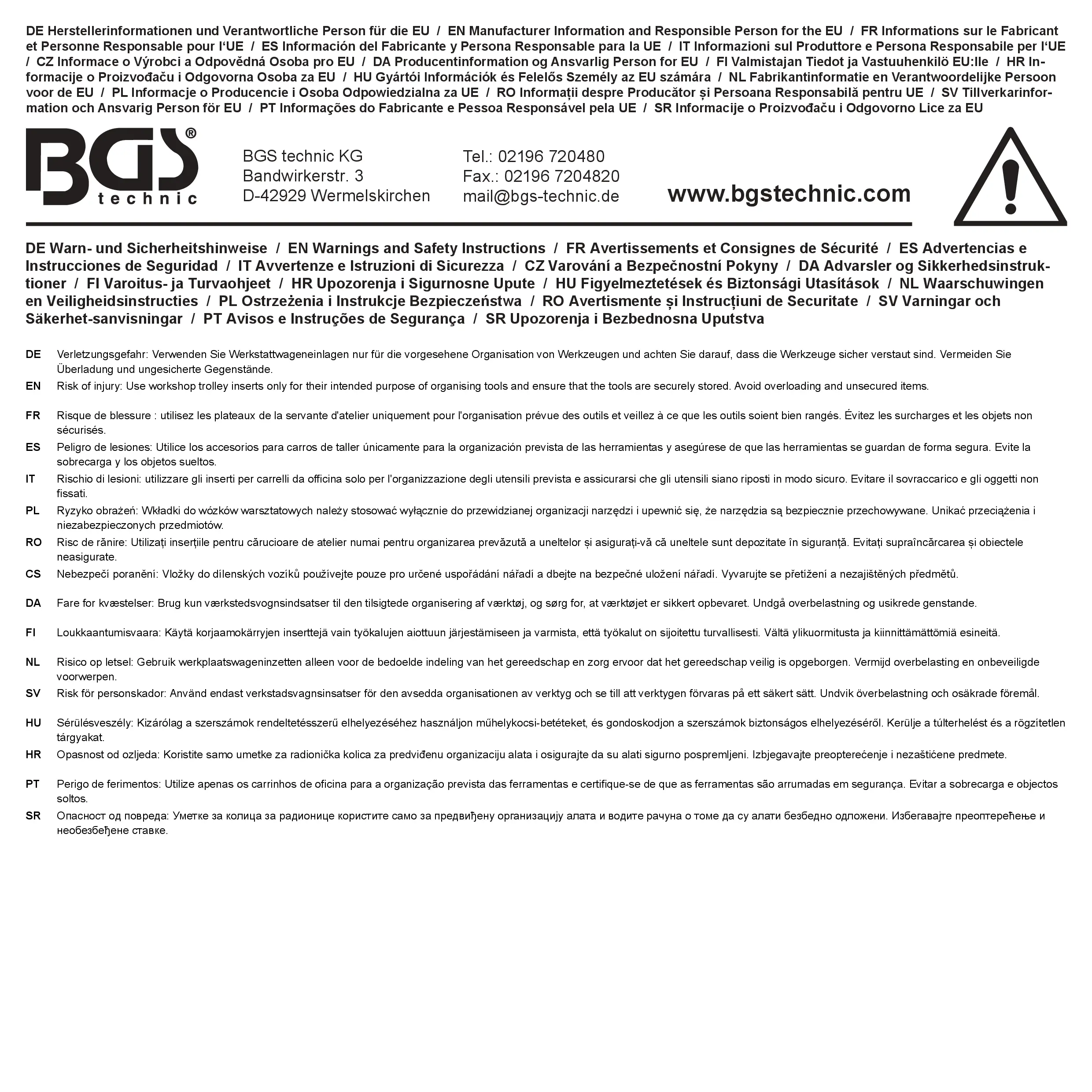 BGS-74364 Werkstattwageneinlage 1/3: Gehäuse-Trennwerkzeug für VAG DSG Getriebe